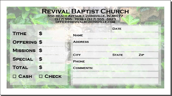 fering Envelopes How to Design Your Own My Church