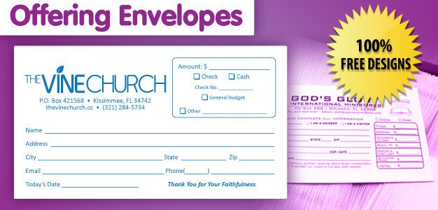 offering envelope printing customized offering envelope