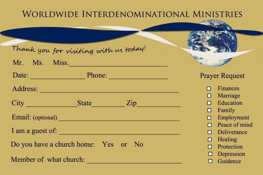 8 Church Connection Card Templates