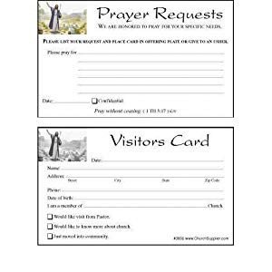 Amazon Church Visitor s Card and Prayer Request