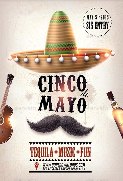 Cinco De Mayo Party Club Flyer Template Best Flyer for