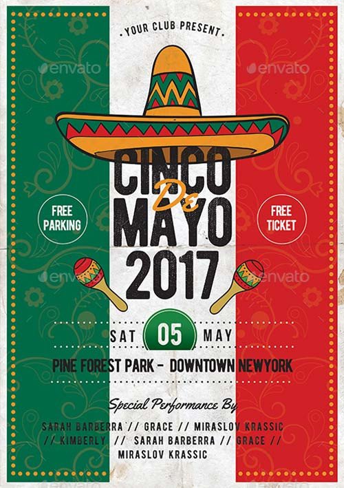 Cinco De Mayo PSD Template Best Flyer for Mayo Parties