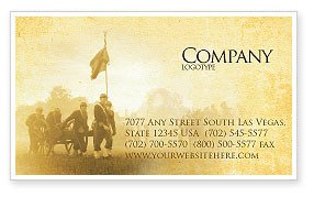 American Civil War Business Card Template Layout