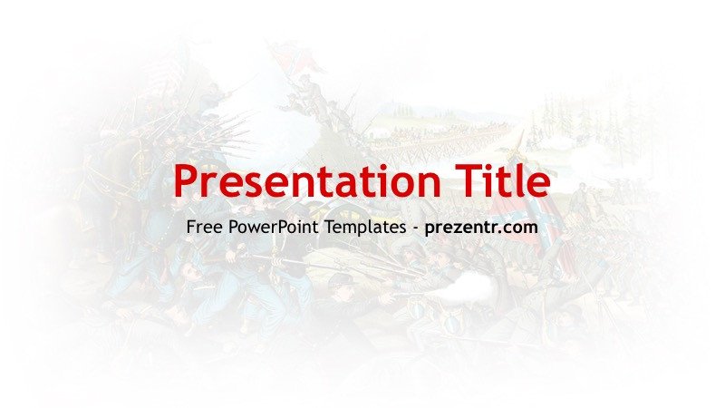 Free American Civil War PowerPoint Template Prezentr PPT