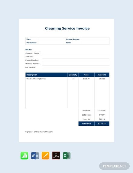 FREE Business Service Invoice Template Download 147