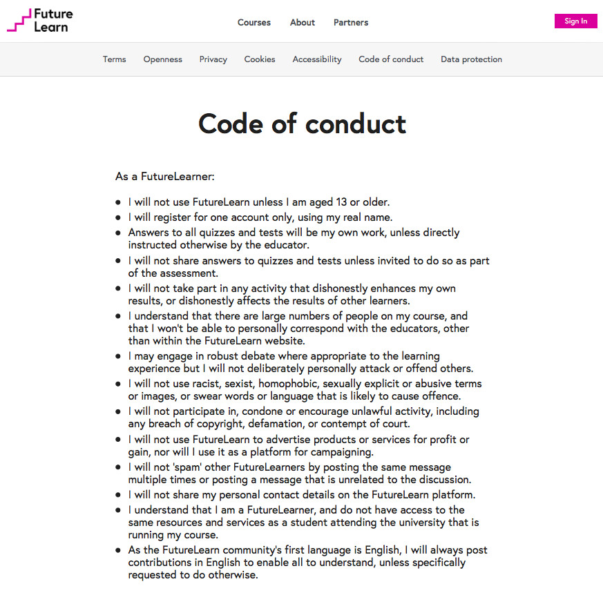 1 3 2 Introduce Netiquette and Code of Conduct Example 1