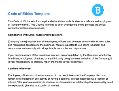 Code of Ethics with Examples and Free Template Download