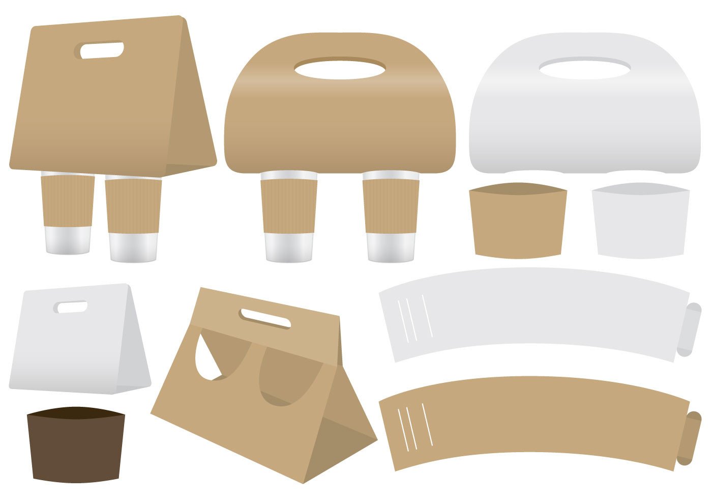 Coffee Holders And Sleeve Vectors Download Free Vector