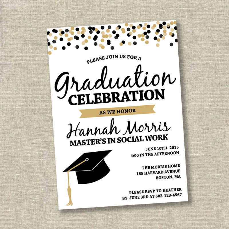 Graduation invitation college graduation invitation high