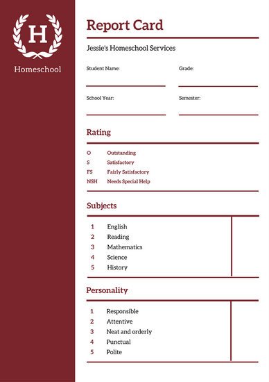 Blue College Report Card Templates by Canva