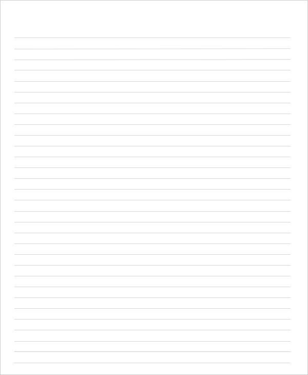 Printable Notebook Paper 9 Free PDF Documents Download