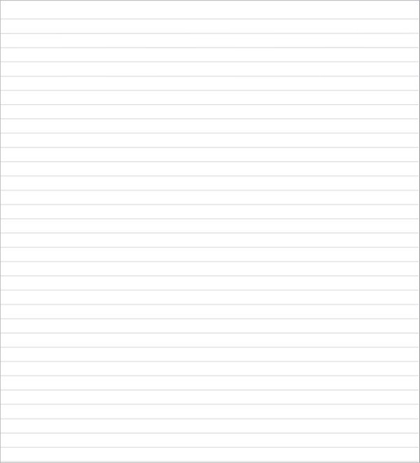 Sample College Ruled Paper Template 9 Free Documents In