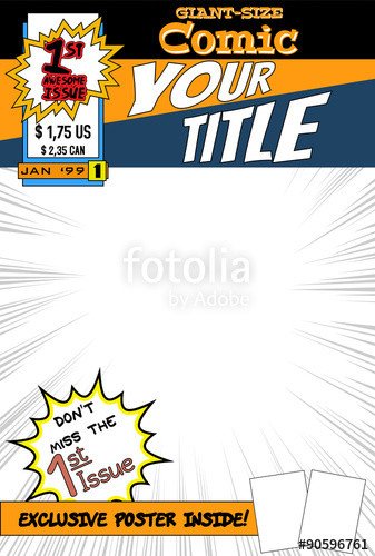 "Editable ic book cover with blank space " Stock image