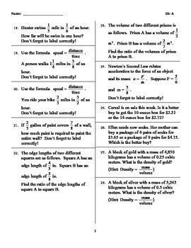 Grade 7 mon Core Math 7 RP 1 Worksheet Short Answer