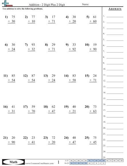 Hundreds of FREE Printable mon Core Worksheets for Math