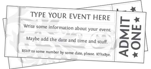 Free Editable Printable Event Tickets