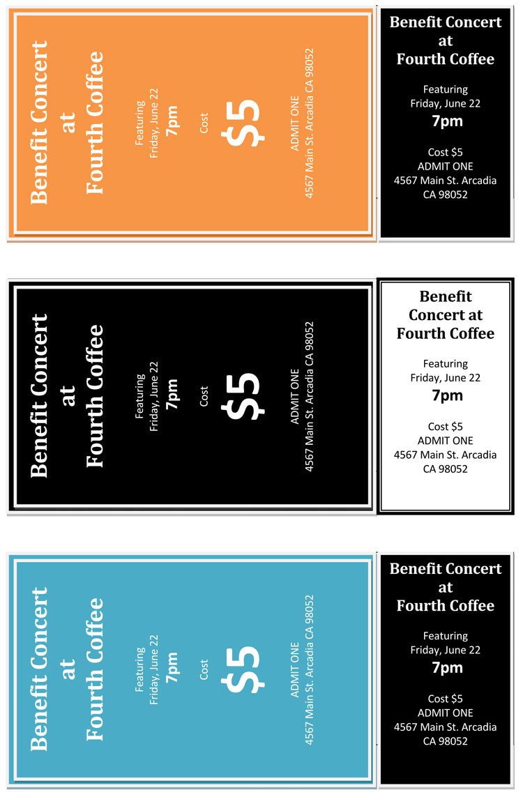 12 Free Event Ticket Templates for Word Make Your Own