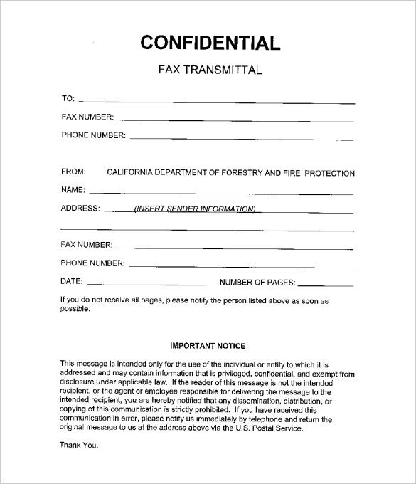 9 Confidential Fax Cover Sheet Templates DOC PDF