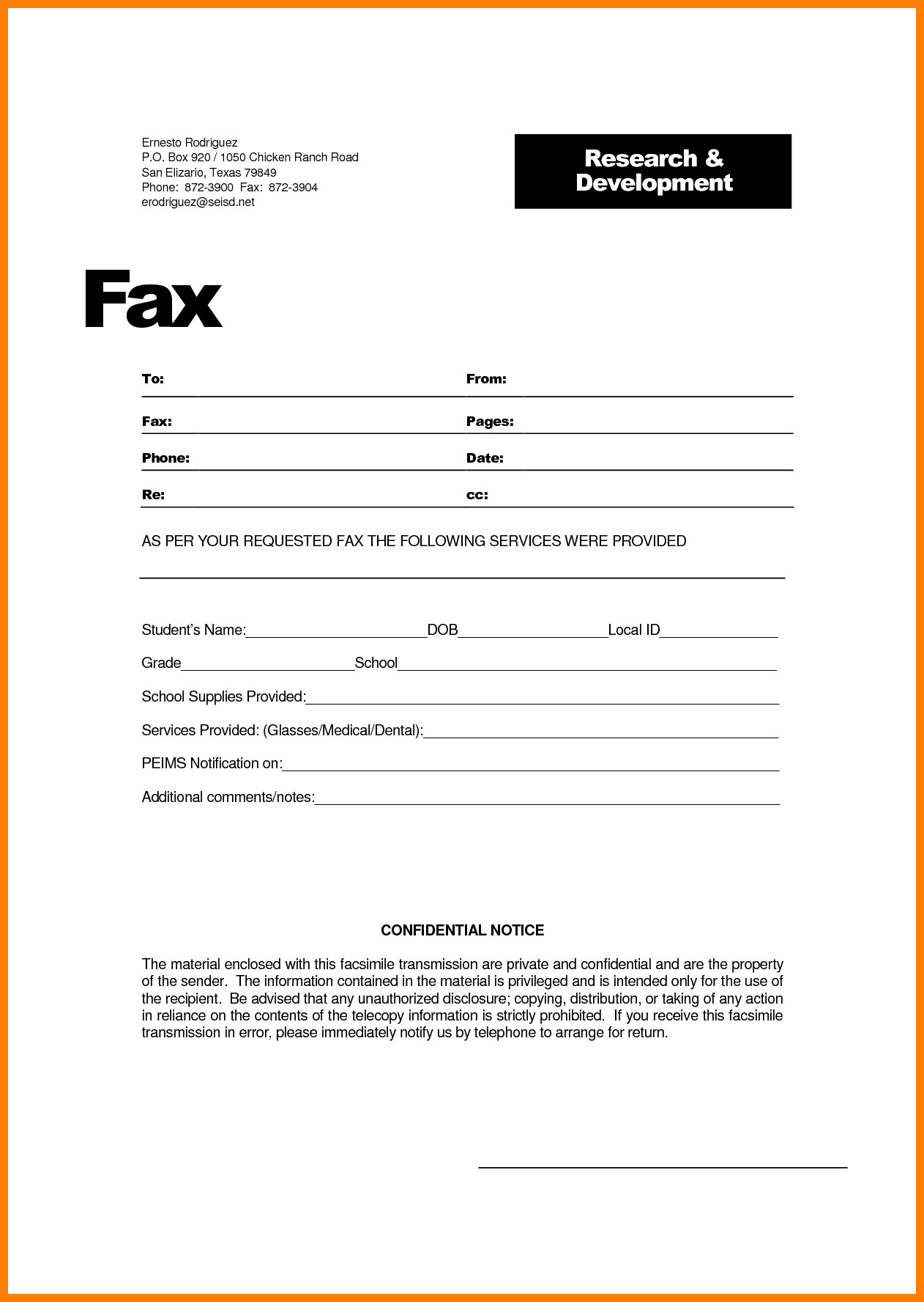 9 hipaa fax confidentiality statement