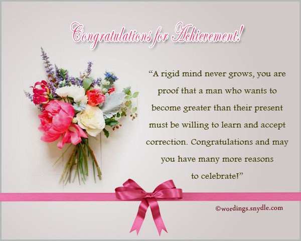 Congratulations Messages For Achievement Wordings and