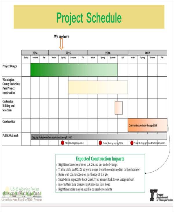 15 Construction Schedule Templates Free Sample Example