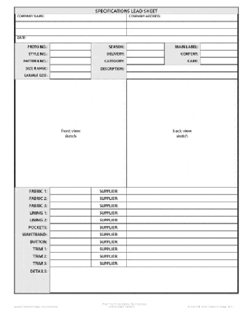 5 Free Specification Sheet Templates Word Excel PDF