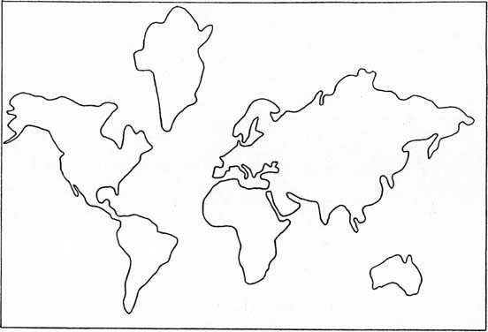 Continents Cut Outs