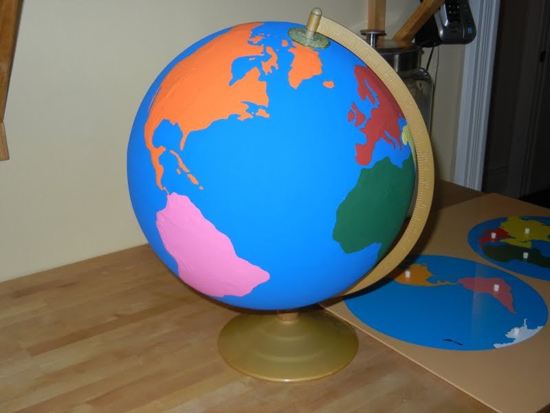 DIY Continents Globe Montessori Geography Materials At