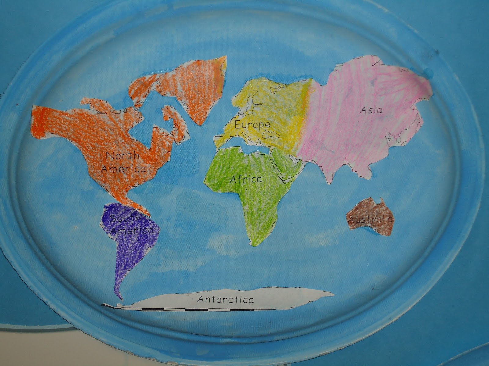 Literacy Minute Paper Plate Continents