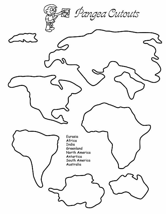 Pangea Cutouts Great for the map Pangea activity that we