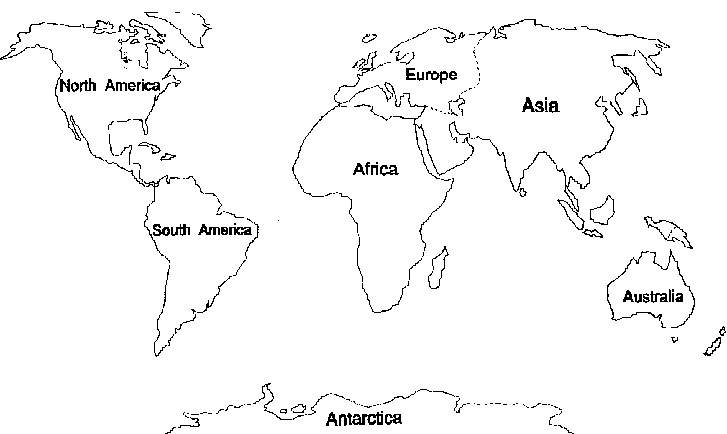 Blank Continents Map Dr Odd