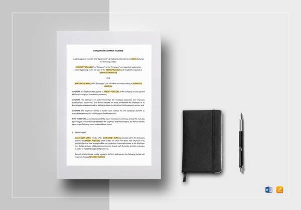 mission Contract Template 12 Download Free Documents
