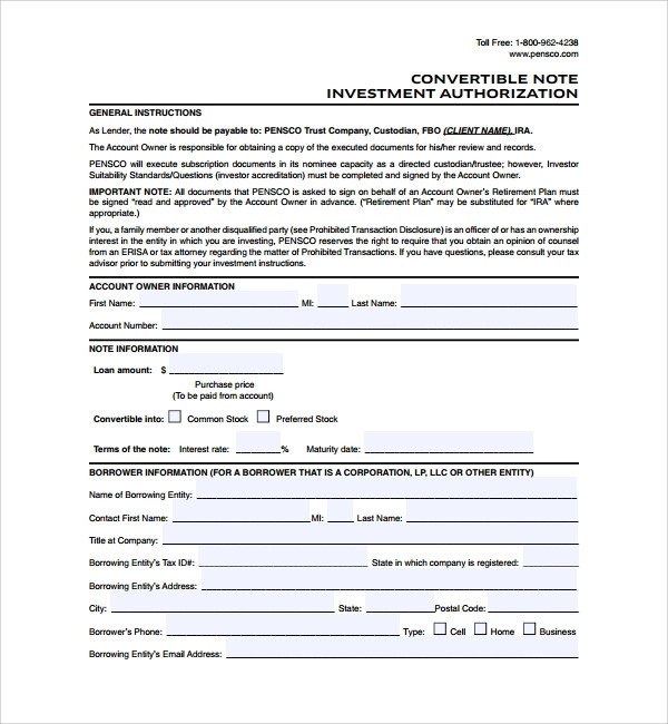 Sample Convertible Note Agreement 9 Free Documents