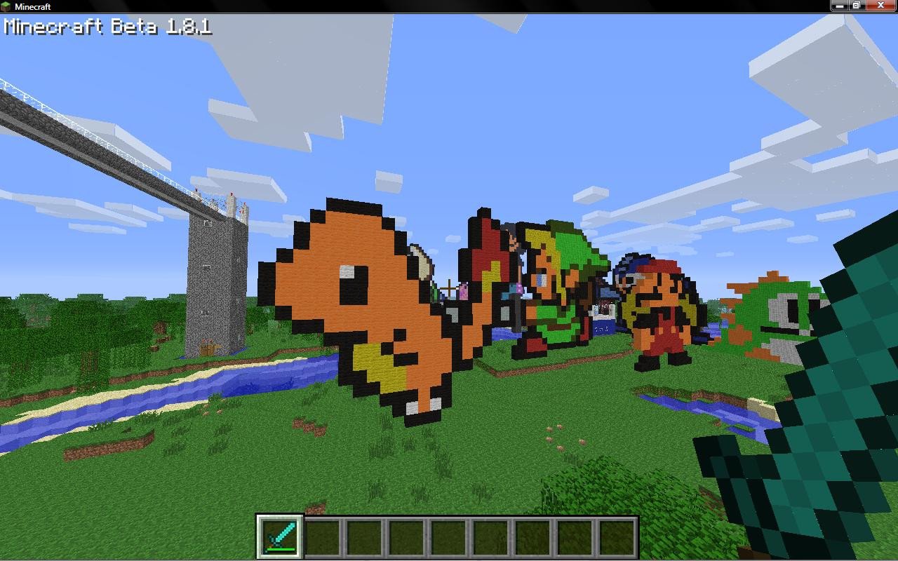 Cool Pixel Art Minecraft Project