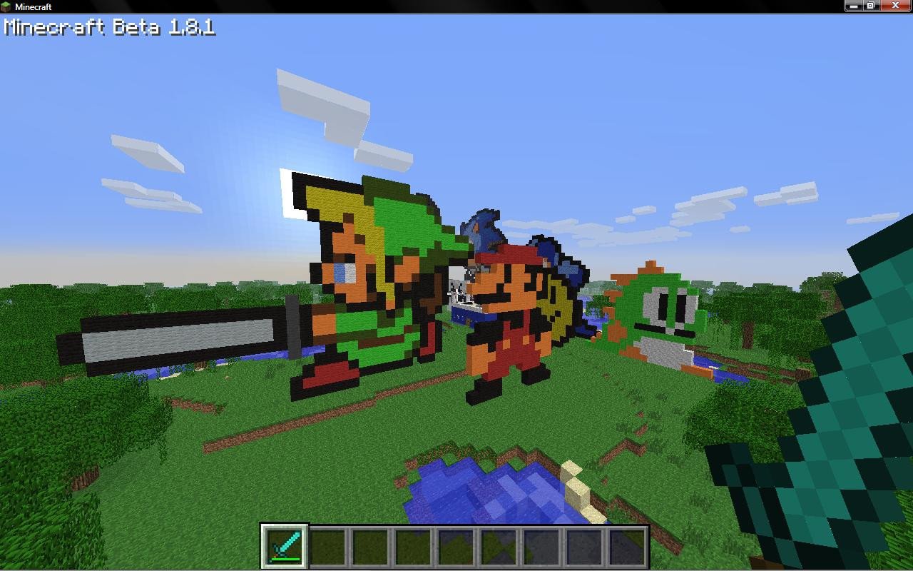 Cool Pixel Art Minecraft Project