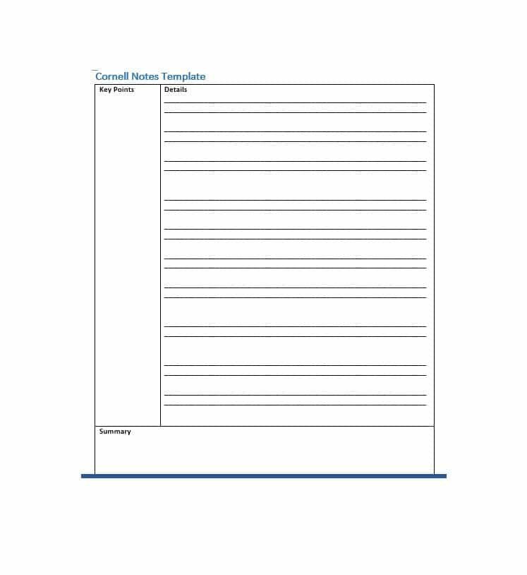 36 Cornell Notes Templates & Examples [Word PDF]