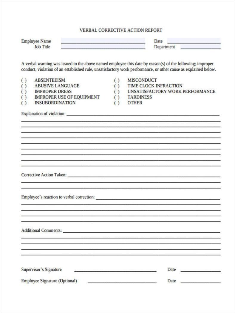 9 Employee Correction Forms & Templates PDF DOC