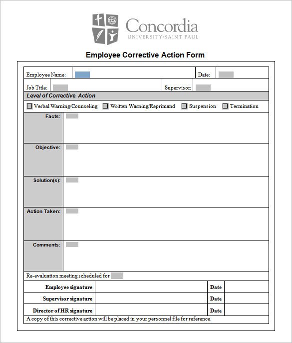 Corrective Action Plan Template 22 Free Word Excel