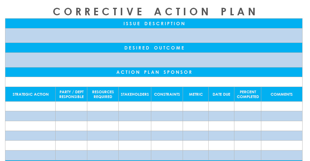 Get Corrective Action Plan Template Excel – Microsoft