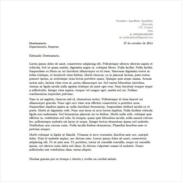 5 Latex Cover Letter Templates Free Sample Example
