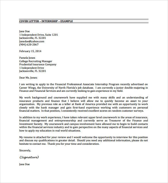 Sample Cover Letter Example 24 Download Free Documents