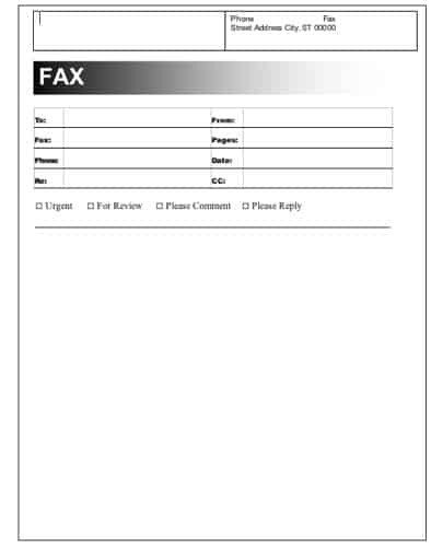 6 Fax Cover Sheet Templates Excel PDF Formats