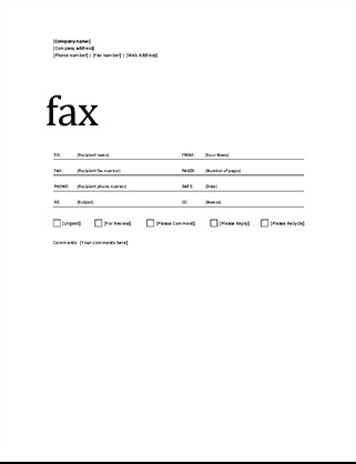 Fax cover sheet Professional design