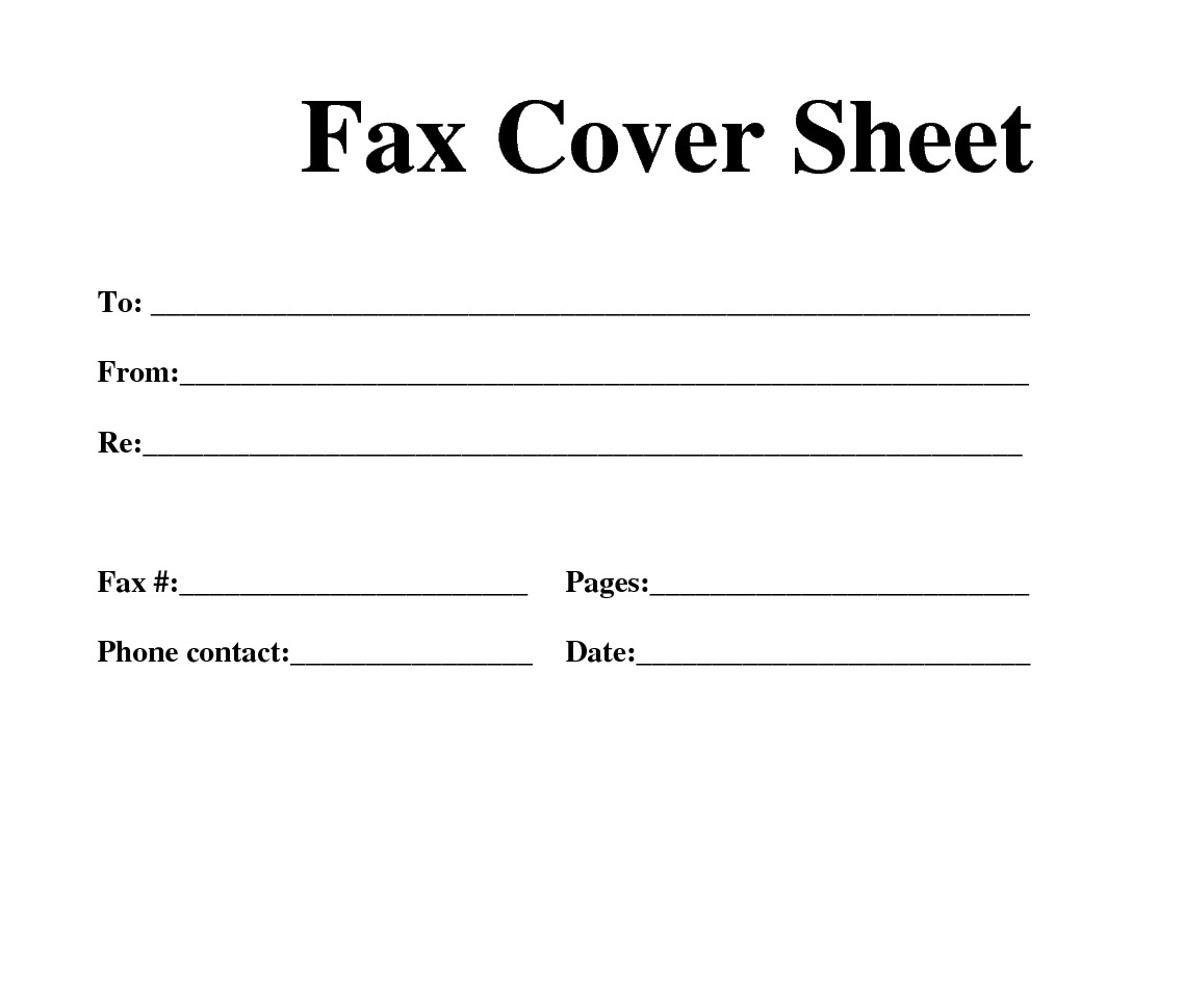 Fax Cover Sheet Template Word