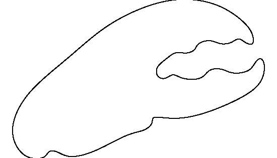 Lobster claw pattern Use the printable outline for crafts