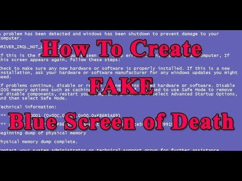 How to create fake Blue Screen Death BSOD