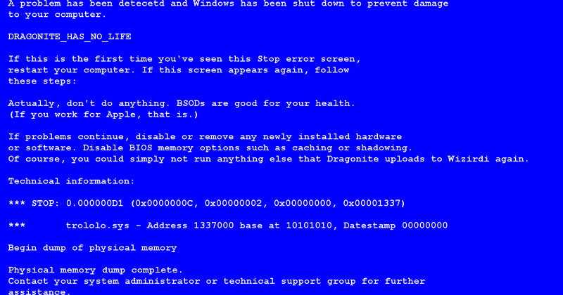 How to Create Fake BSOD Error in Windows puter