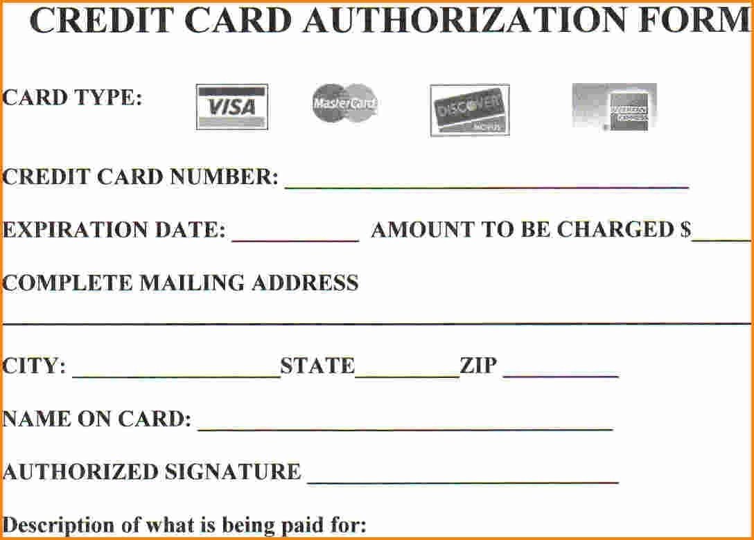 25 Credit Card Authorization Form Template Free Download