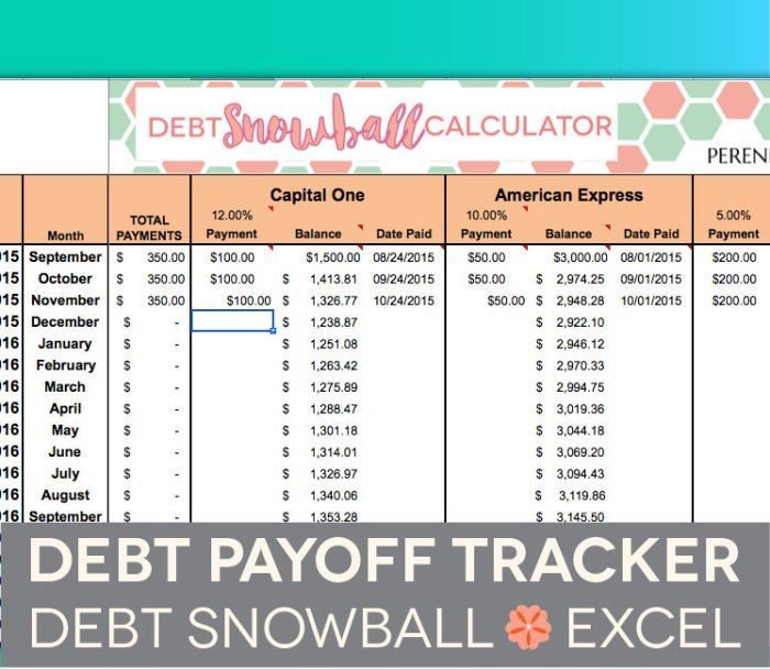 This Debt Snowball Calculator Spreadsheet from Perennial