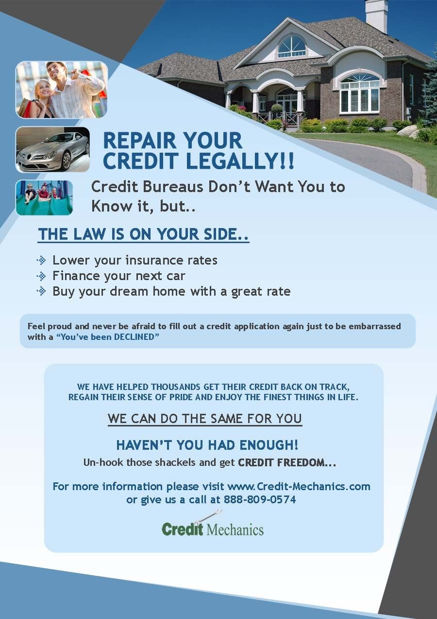 Credit Repair Flyers Credit Repair SECRETS Exposed Here